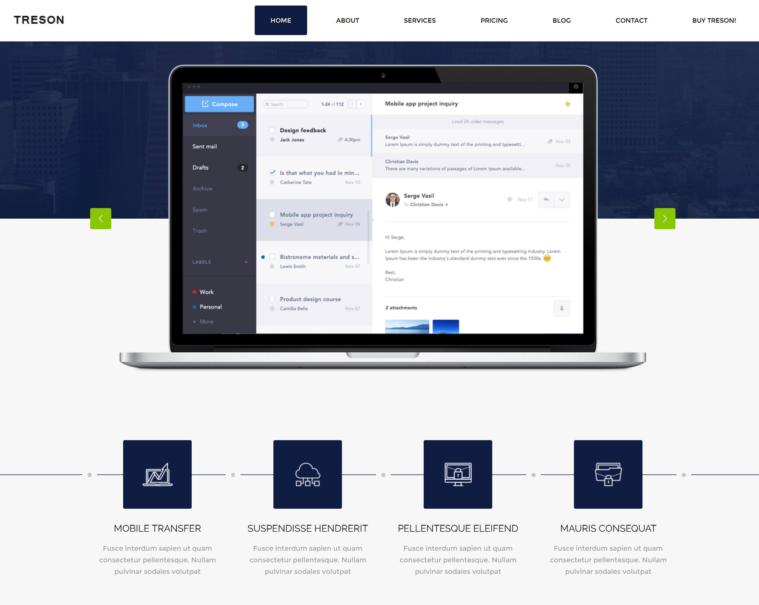 CSS3 Bootstrap One Page Theme