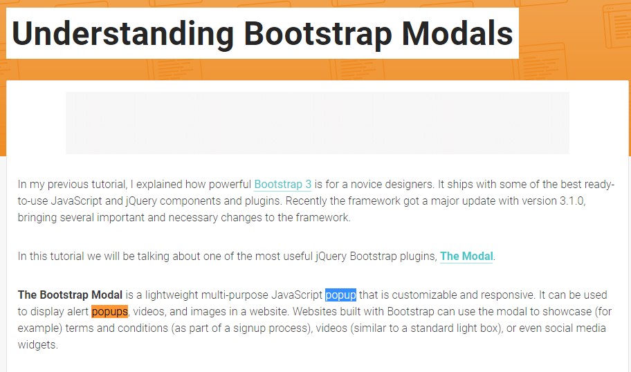  One more  handy  content  relating to Bootstrap Modal Popup
